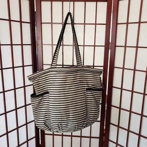 Retro Metro by Thirty One Bag, Black and Whilte Stripe